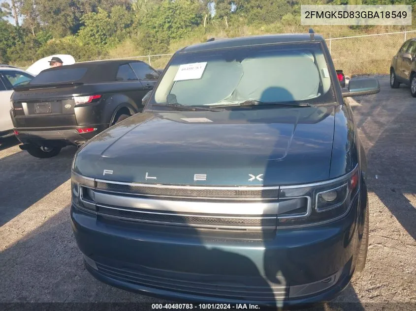 2016 Ford Flex Limited VIN: 2FMGK5D83GBA18549 Lot: 40480783