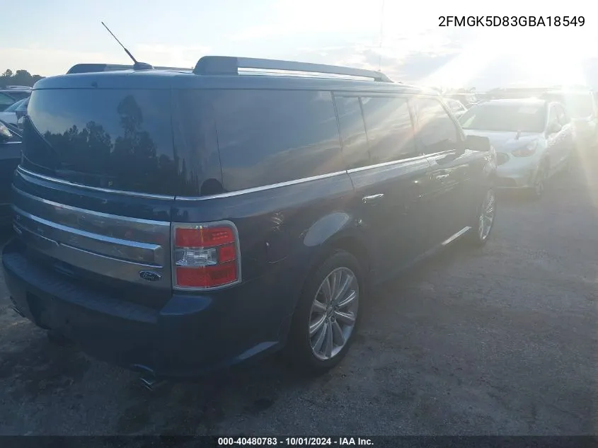 2016 Ford Flex Limited VIN: 2FMGK5D83GBA18549 Lot: 40480783