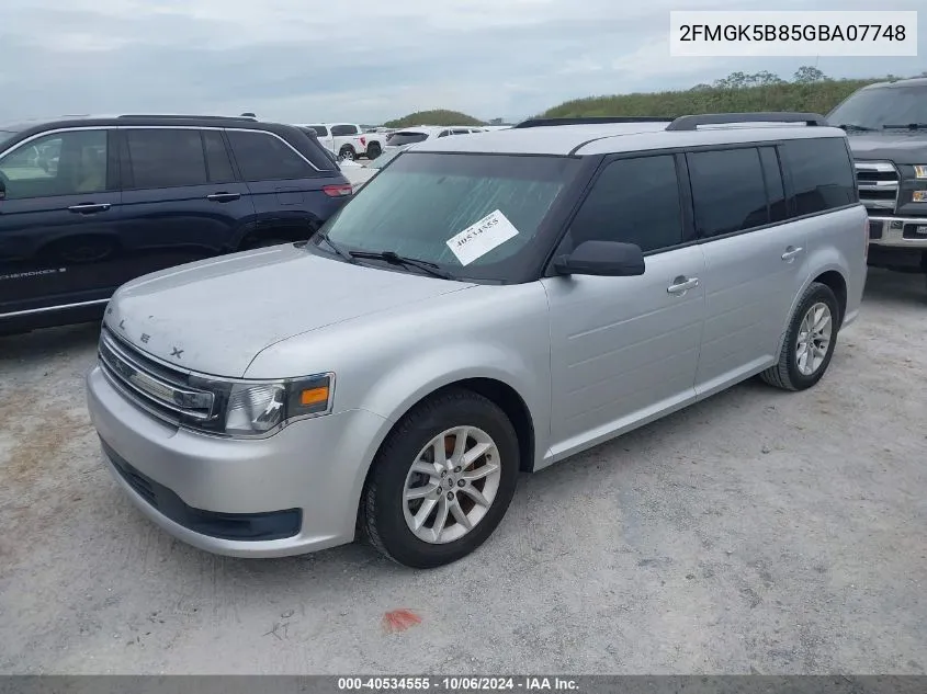 2016 Ford Flex Se VIN: 2FMGK5B85GBA07748 Lot: 40534555