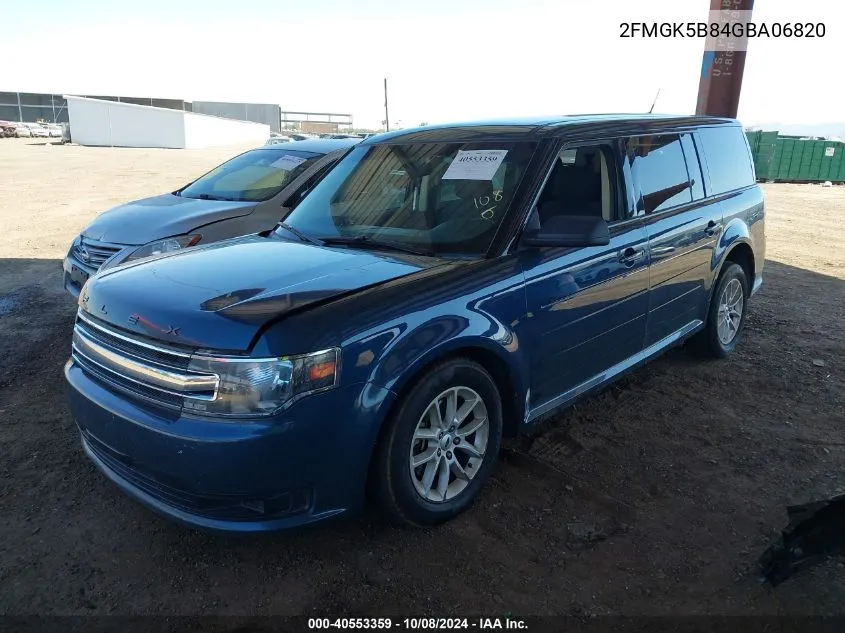 2016 Ford Flex Se VIN: 2FMGK5B84GBA06820 Lot: 40553359