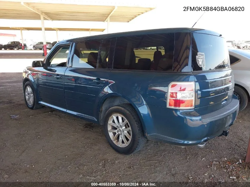 2016 Ford Flex Se VIN: 2FMGK5B84GBA06820 Lot: 40553359