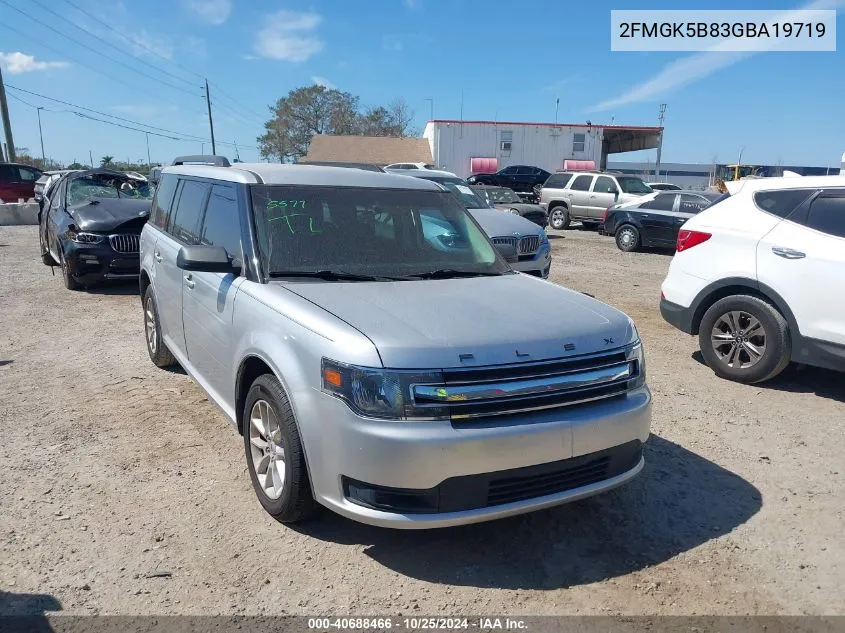 2016 Ford Flex Se VIN: 2FMGK5B83GBA19719 Lot: 40688466