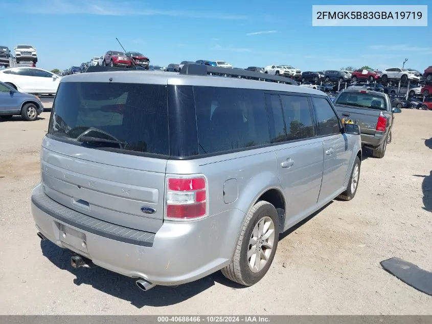 2016 Ford Flex Se VIN: 2FMGK5B83GBA19719 Lot: 40688466