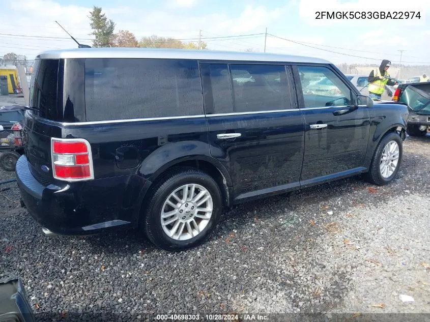 2016 Ford Flex Sel VIN: 2FMGK5C83GBA22974 Lot: 40698303