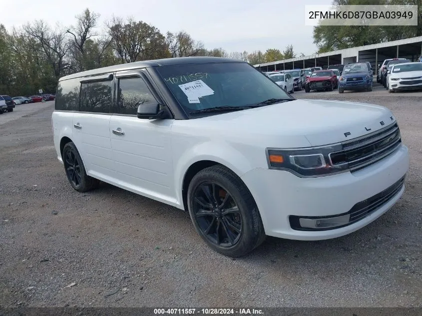 2016 Ford Flex Limited VIN: 2FMHK6D87GBA03949 Lot: 40711557