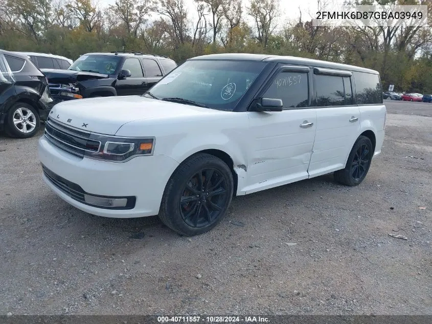 2016 Ford Flex Limited VIN: 2FMHK6D87GBA03949 Lot: 40711557