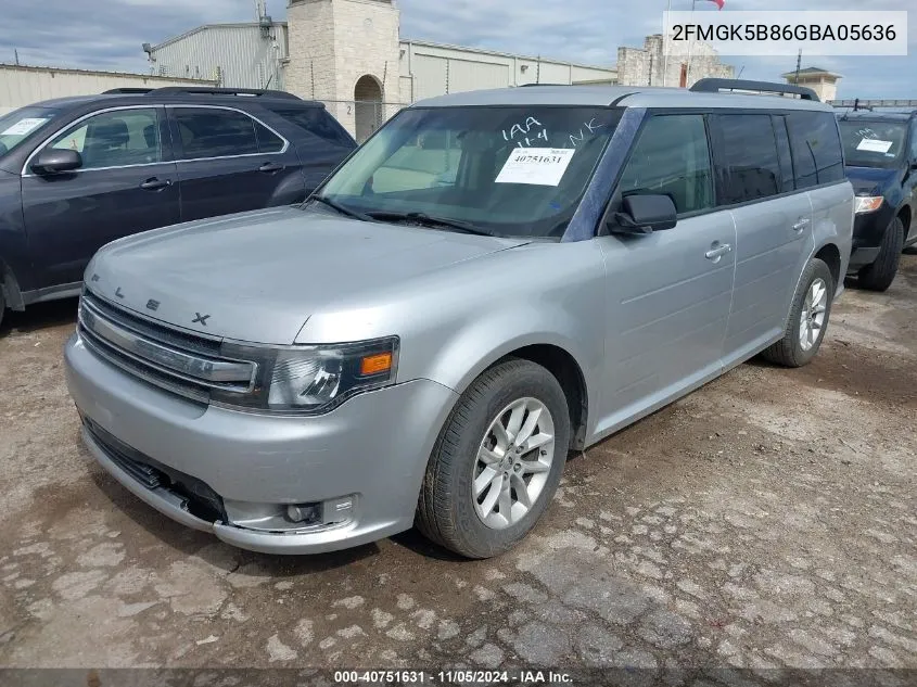 2016 Ford Flex Se VIN: 2FMGK5B86GBA05636 Lot: 40751631