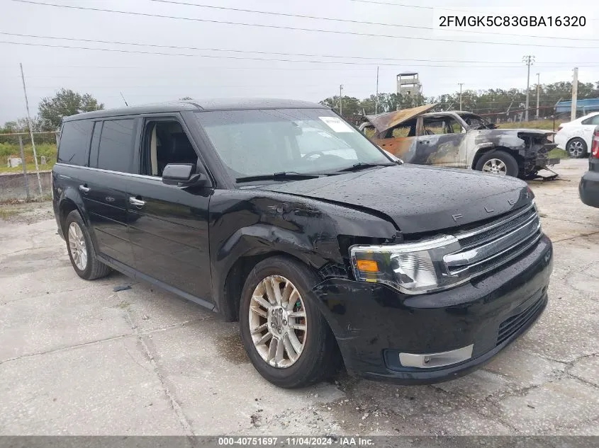 2016 Ford Flex Sel VIN: 2FMGK5C83GBA16320 Lot: 40751697