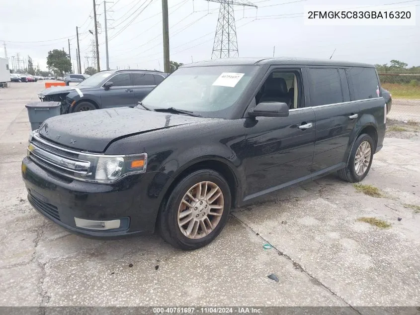 2016 Ford Flex Sel VIN: 2FMGK5C83GBA16320 Lot: 40751697