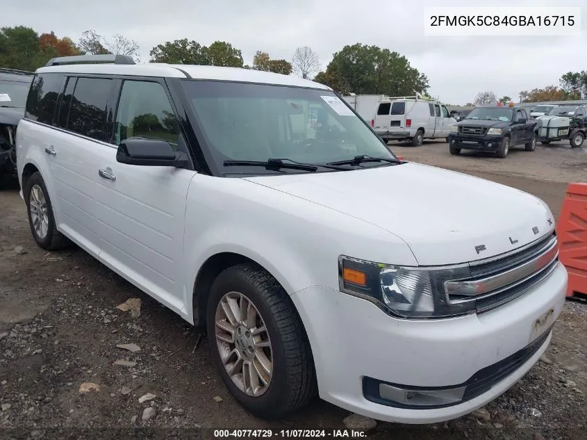 2016 Ford Flex Sel VIN: 2FMGK5C84GBA16715 Lot: 40774729