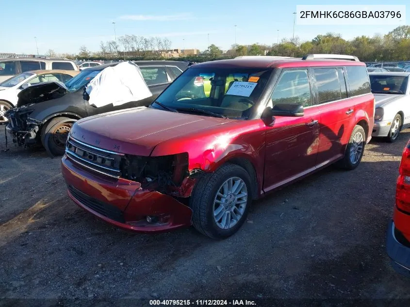 2016 Ford Flex Sel VIN: 2FMHK6C86GBA03796 Lot: 40795215