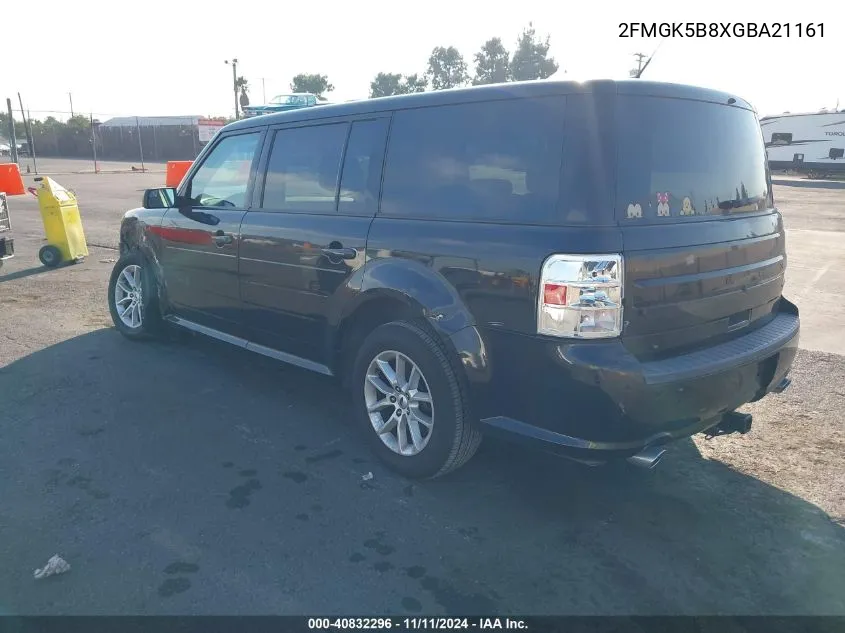 2016 Ford Flex Se VIN: 2FMGK5B8XGBA21161 Lot: 40832296