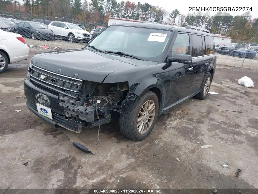 2016 Ford Flex Sel VIN: 2FMHK6C85GBA22274 Lot: 40904023