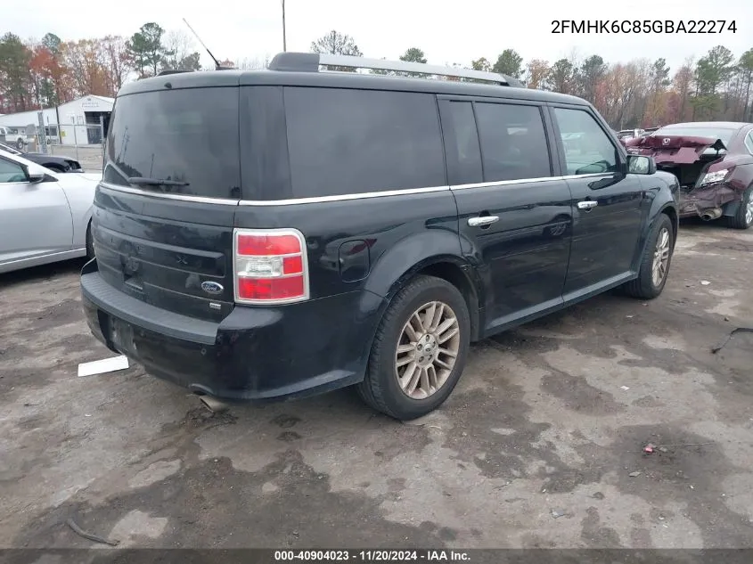 2016 Ford Flex Sel VIN: 2FMHK6C85GBA22274 Lot: 40904023