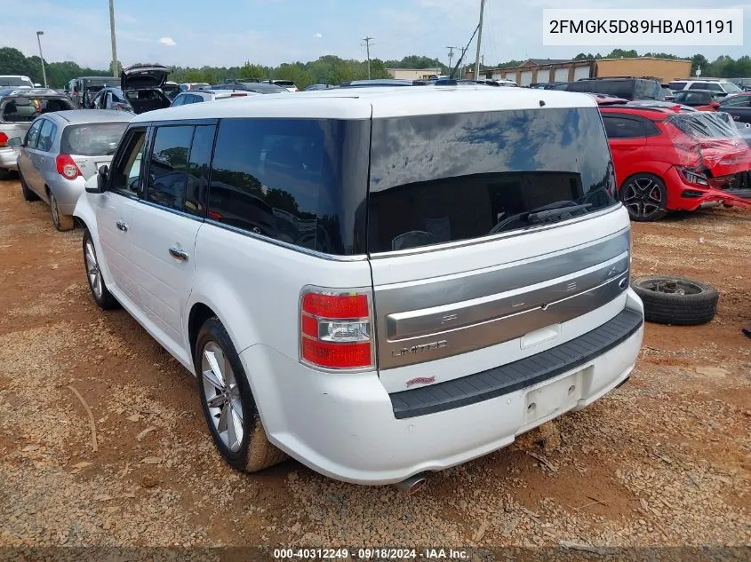 2017 Ford Flex Limited VIN: 2FMGK5D89HBA01191 Lot: 40312249