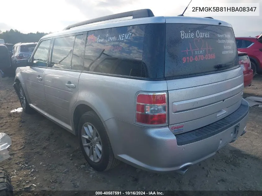 2017 Ford Flex Se VIN: 2FMGK5B81HBA08347 Lot: 40587591