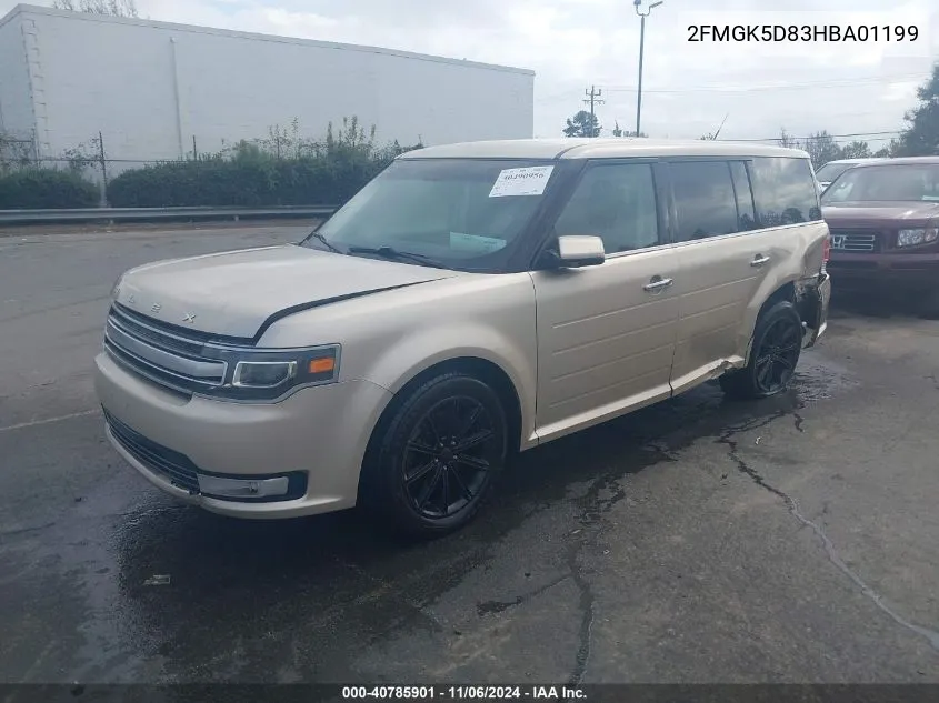 2017 Ford Flex Limited VIN: 2FMGK5D83HBA01199 Lot: 40785901