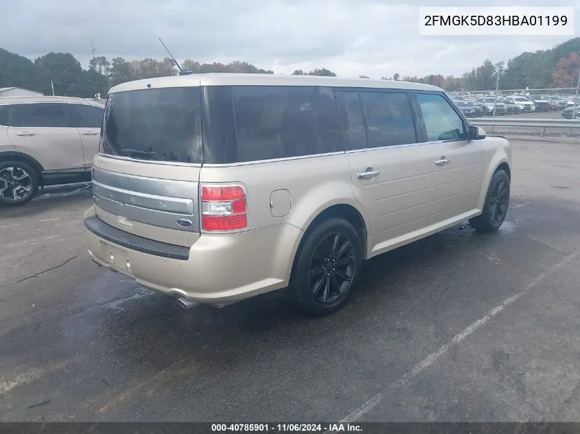 2017 Ford Flex Limited VIN: 2FMGK5D83HBA01199 Lot: 40785901