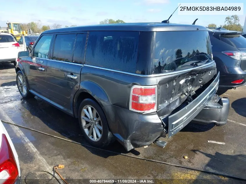 2017 Ford Flex Limited VIN: 2FMGK5D83HBA04989 Lot: 40794459