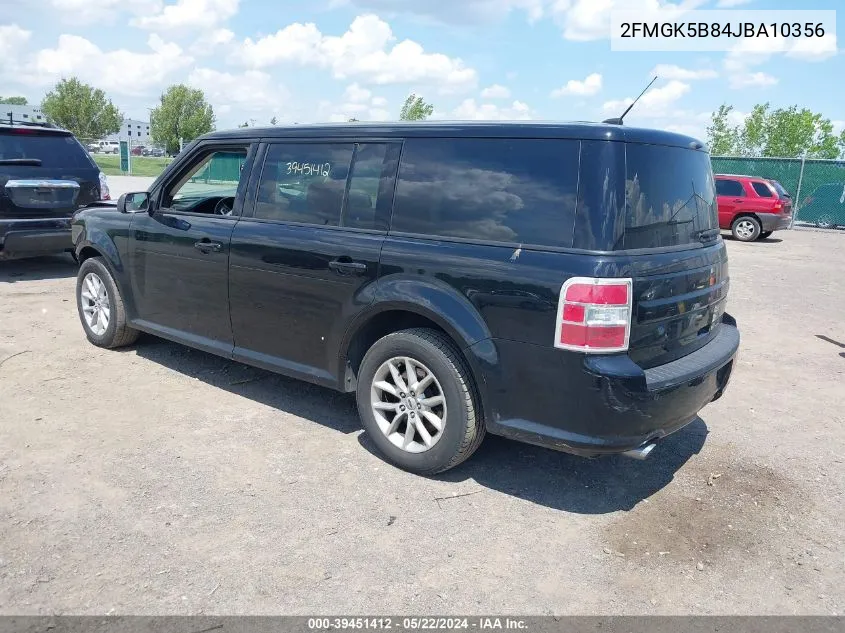 2018 Ford Flex Se VIN: 2FMGK5B84JBA10356 Lot: 39451412