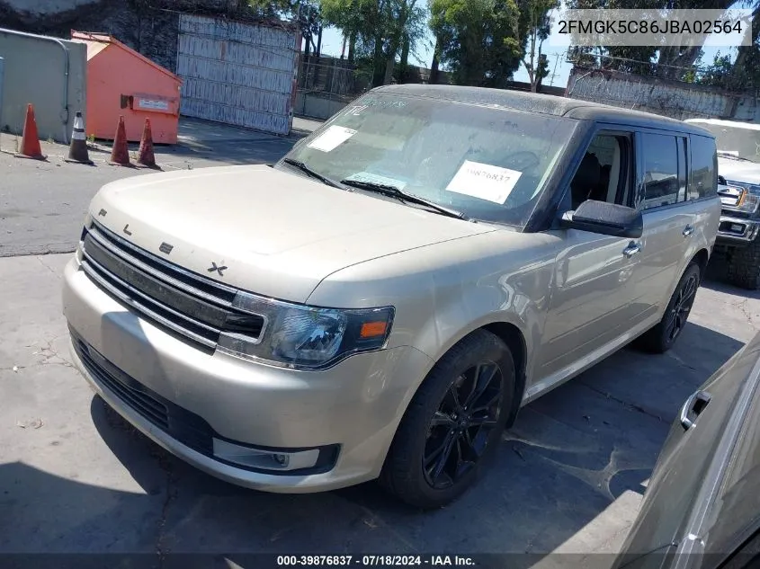 2018 Ford Flex Sel VIN: 2FMGK5C86JBA02564 Lot: 39876837