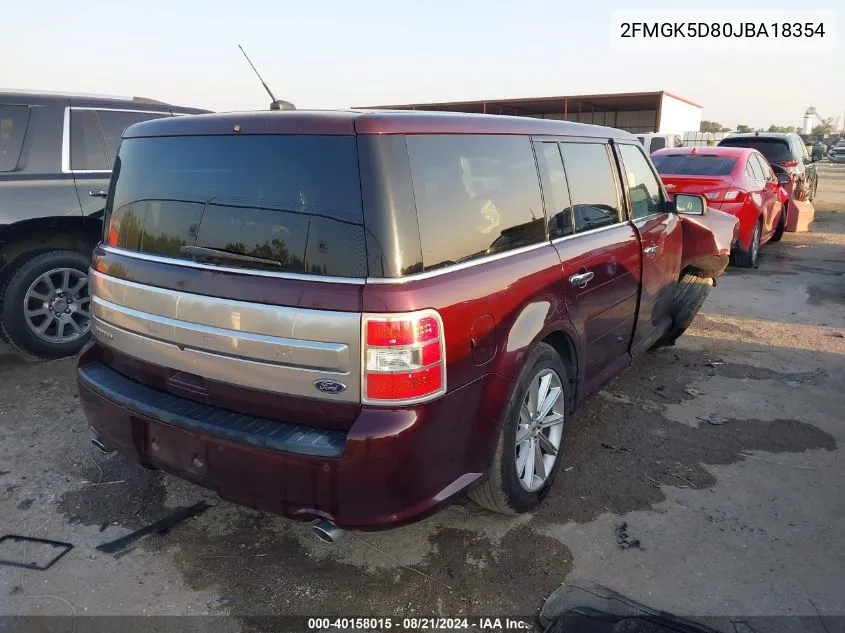 2018 Ford Flex Limited VIN: 2FMGK5D80JBA18354 Lot: 40158015