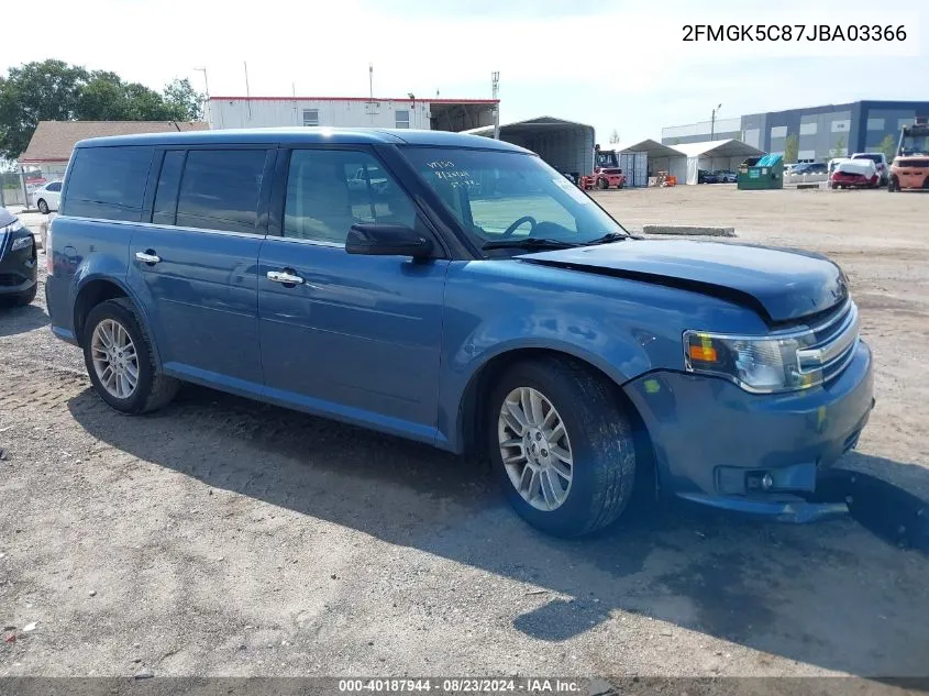 2018 Ford Flex Sel VIN: 2FMGK5C87JBA03366 Lot: 40187944