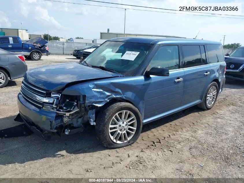 2018 Ford Flex Sel VIN: 2FMGK5C87JBA03366 Lot: 40187944