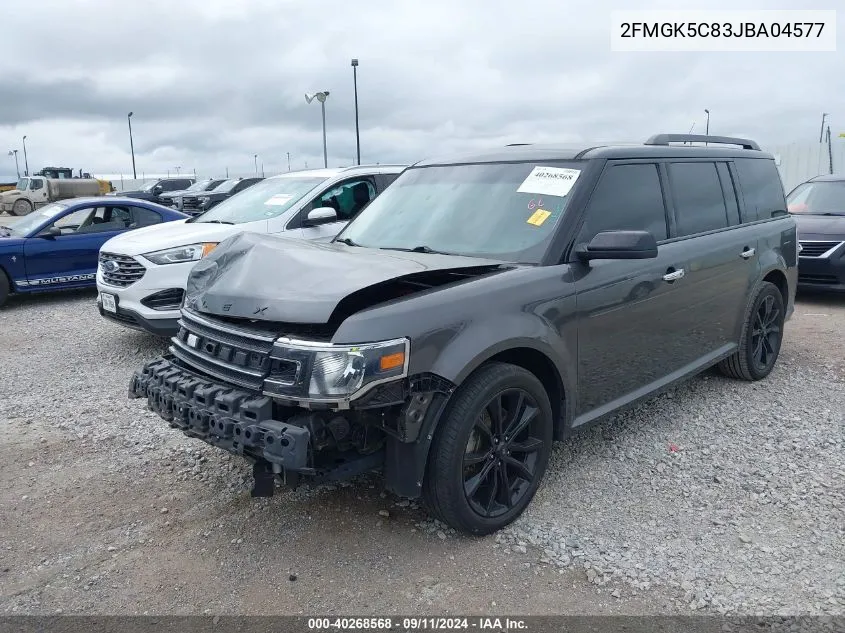 2018 Ford Flex Sel VIN: 2FMGK5C83JBA04577 Lot: 40268568