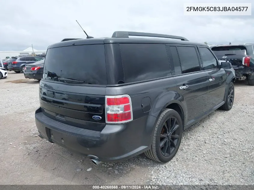 2018 Ford Flex Sel VIN: 2FMGK5C83JBA04577 Lot: 40268568