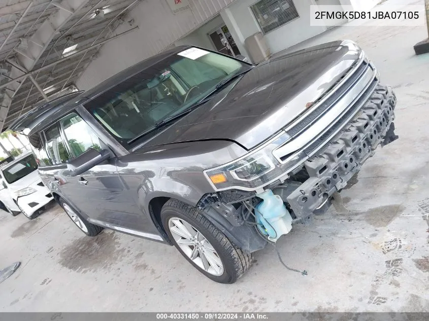 2FMGK5D81JBA07105 2018 Ford Flex Limited