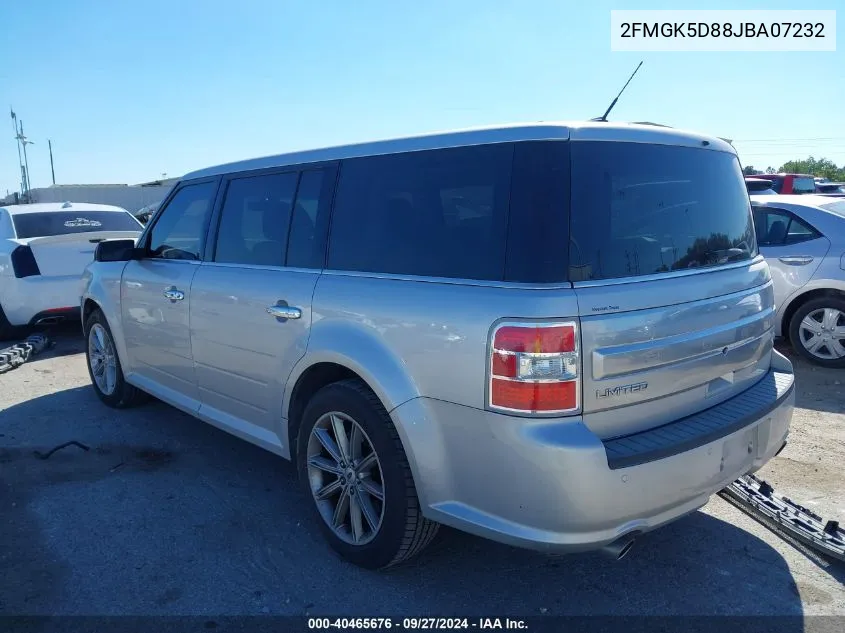 2018 Ford Flex Limited VIN: 2FMGK5D88JBA07232 Lot: 40465676