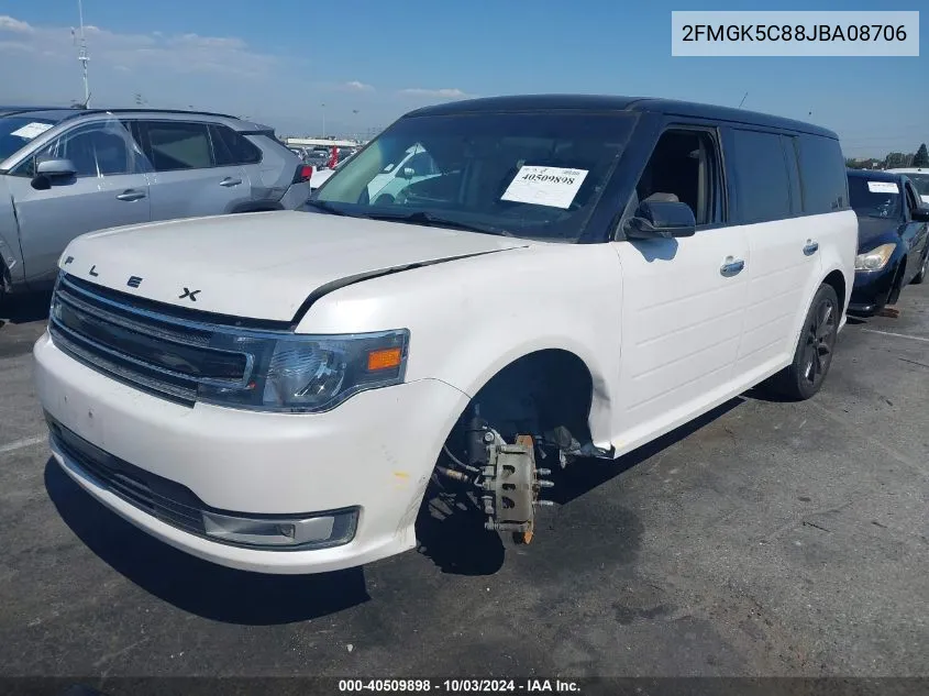 2018 Ford Flex Sel VIN: 2FMGK5C88JBA08706 Lot: 40509898