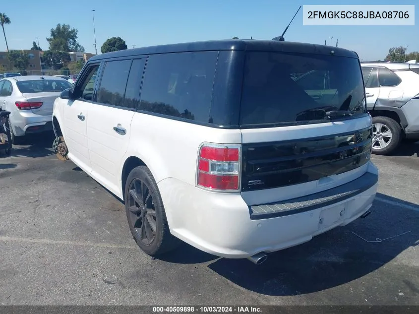 2018 Ford Flex Sel VIN: 2FMGK5C88JBA08706 Lot: 40509898