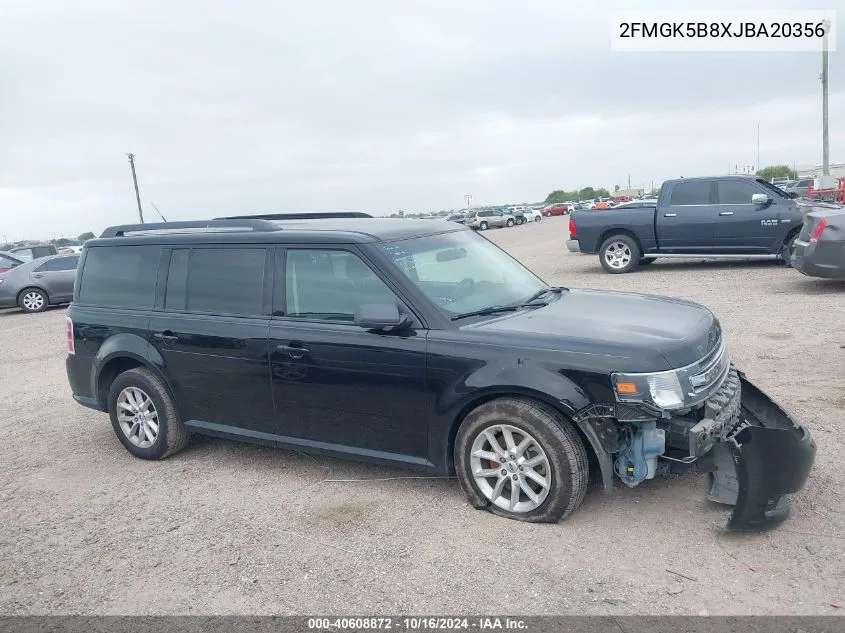 2018 Ford Flex Se VIN: 2FMGK5B8XJBA20356 Lot: 40608872