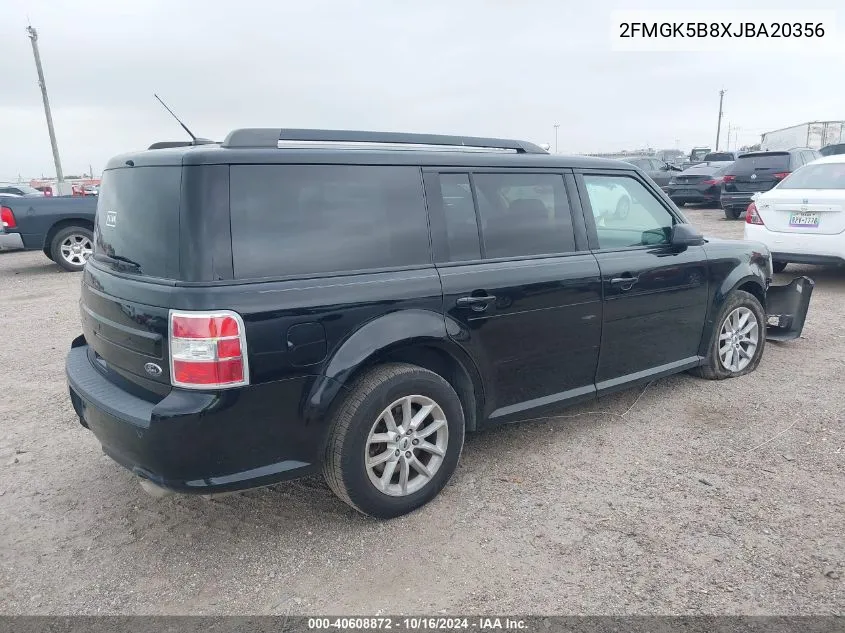 2018 Ford Flex Se VIN: 2FMGK5B8XJBA20356 Lot: 40608872