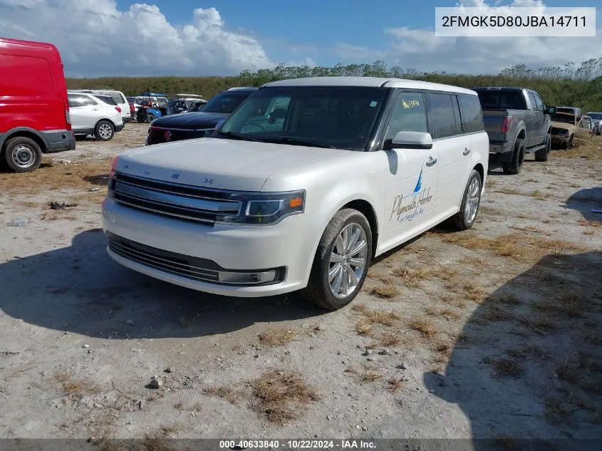 2018 Ford Flex Limited VIN: 2FMGK5D80JBA14711 Lot: 40633840