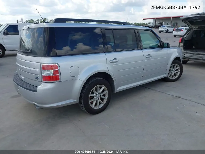 2018 Ford Flex Se VIN: 2FMGK5B87JBA11792 Lot: 40669681