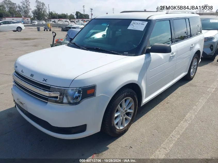 2018 Ford Flex Se VIN: 2FMGK5B84JBA15038 Lot: 40713706