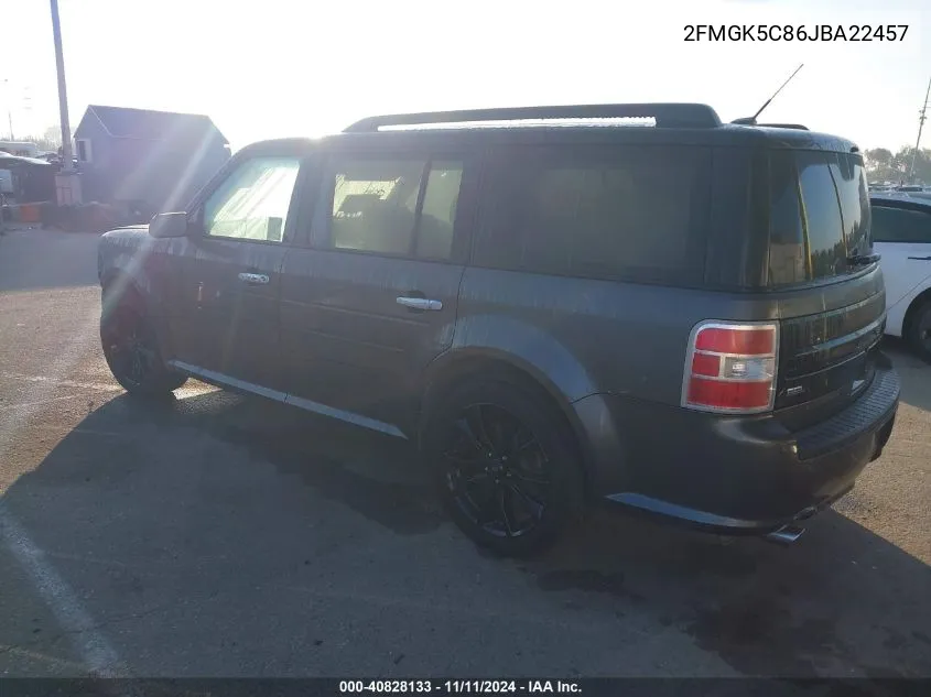 2018 Ford Flex Sel VIN: 2FMGK5C86JBA22457 Lot: 40828133