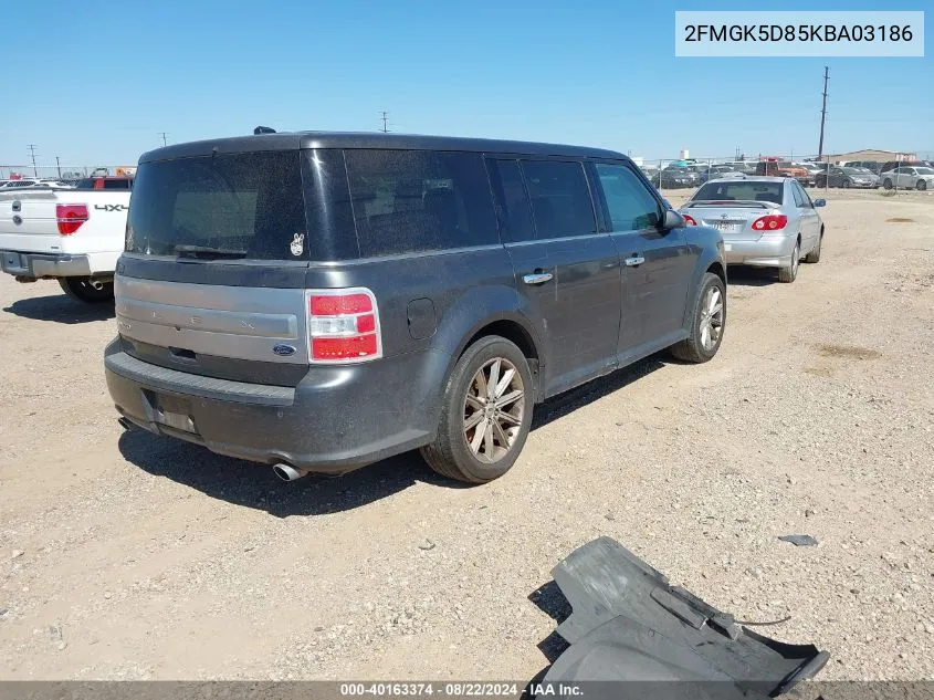 2019 Ford Flex Limited VIN: 2FMGK5D85KBA03186 Lot: 40163374