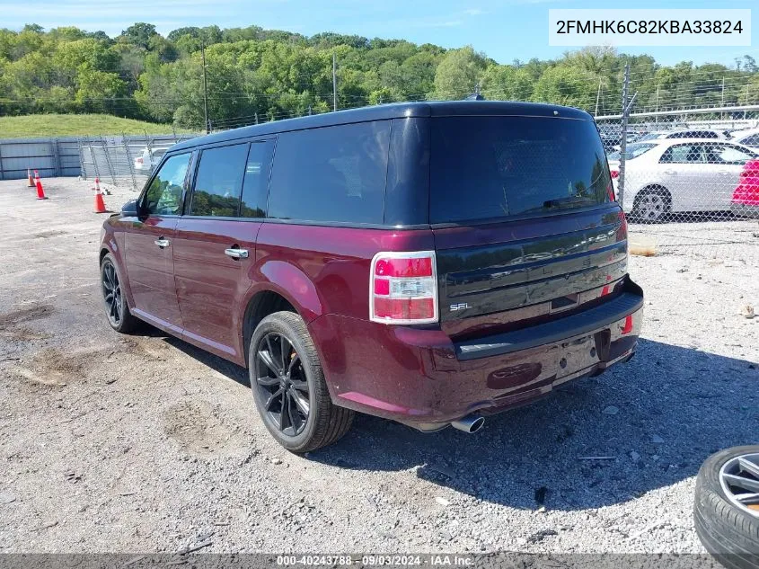 2019 Ford Flex Sel VIN: 2FMHK6C82KBA33824 Lot: 40243788