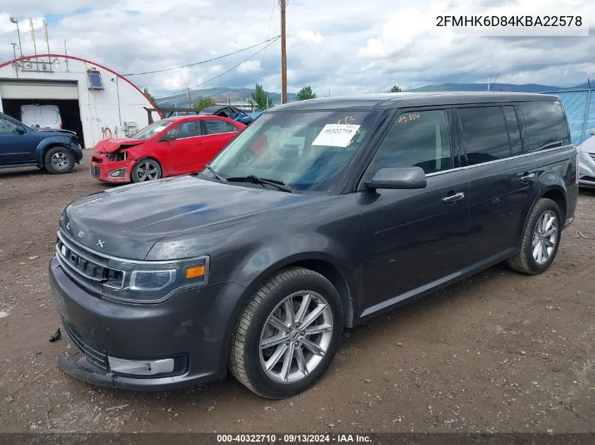 2019 Ford Flex Limited VIN: 2FMHK6D84KBA22578 Lot: 40322710