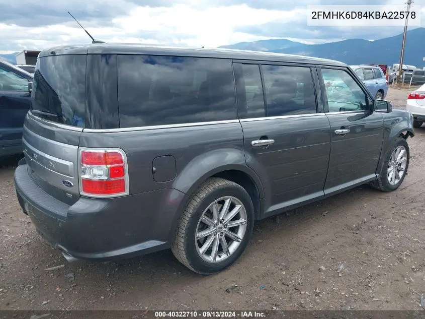 2019 Ford Flex Limited VIN: 2FMHK6D84KBA22578 Lot: 40322710