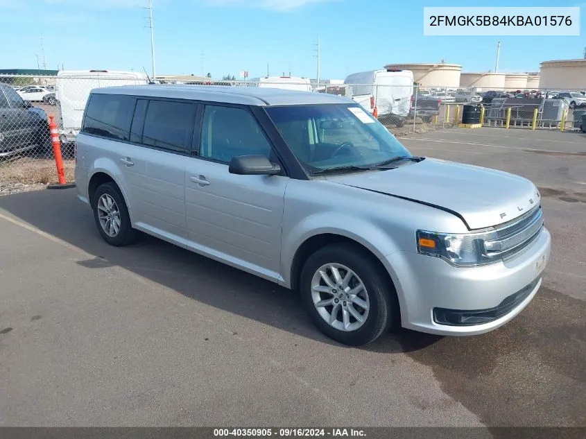 2019 Ford Flex Se VIN: 2FMGK5B84KBA01576 Lot: 40350905