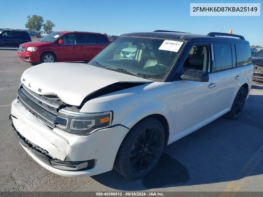 2019 Ford Flex Limited VIN: 2FMHK6D87KBA25149 Lot: 40398512