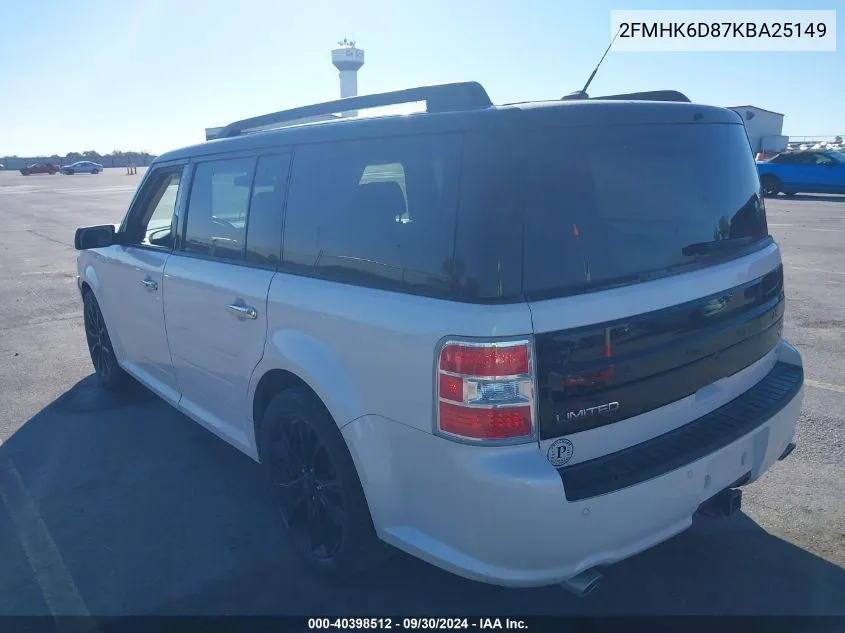 2019 Ford Flex Limited VIN: 2FMHK6D87KBA25149 Lot: 40398512