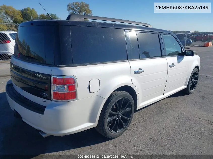 2019 Ford Flex Limited VIN: 2FMHK6D87KBA25149 Lot: 40398512