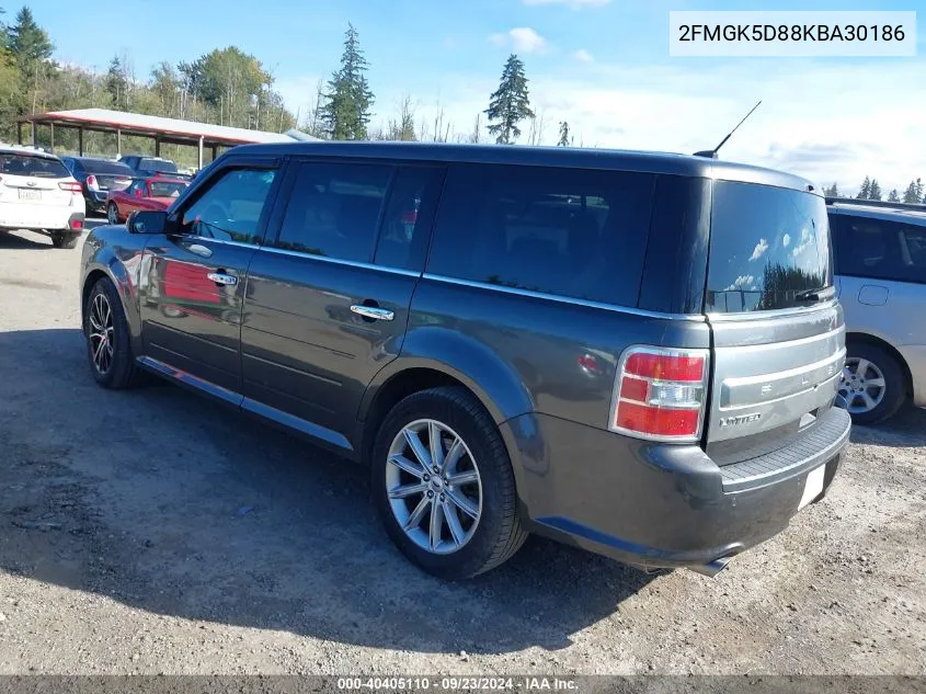 2019 Ford Flex Limited VIN: 2FMGK5D88KBA30186 Lot: 40405110