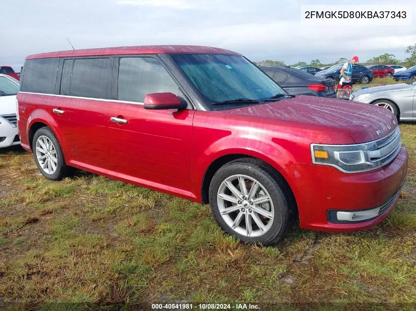 2019 Ford Flex Limited VIN: 2FMGK5D80KBA37343 Lot: 40541981